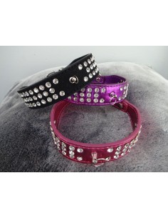 Hundehalsband metallic